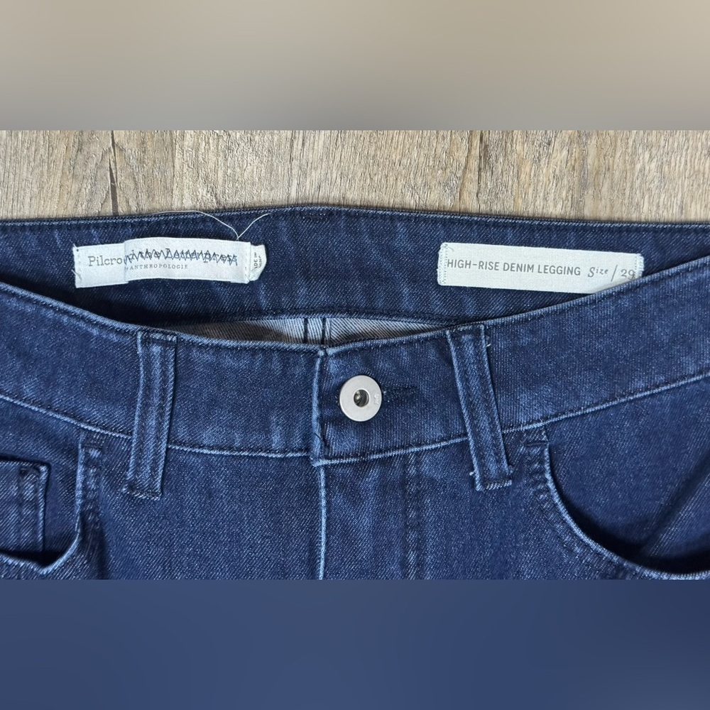 Anthropologie Pilcro & the Letterpress Women's High-Rise Denim Legging Jeans - Picture 4 of 10